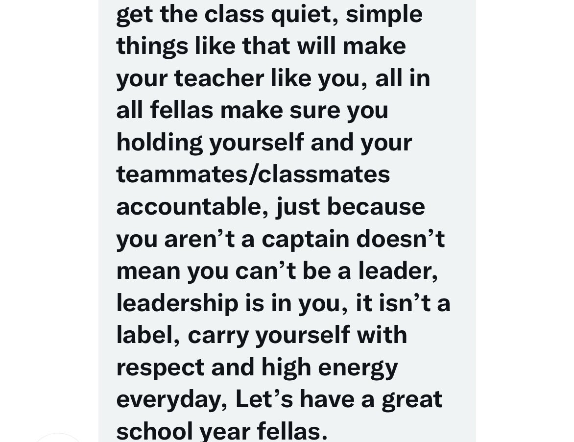 CoachDixon_63's tweet photo. Letβs go!!!! When one of your leaders of the team, who holds himself and others accountable, text this to the entire teamβ¦.you know itβs going to be a great year! We are ready for week 1!
@FootballHeights
#D.O.G.S. https://t.co/fPyrGV65t5