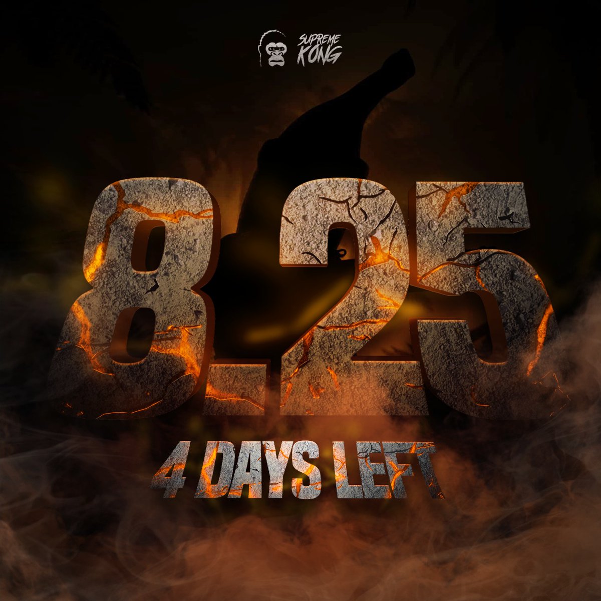 SupremeKong's tweet photo. 4 Days left 8.25 🦍🍌⏳🧪 https://t.co/bR331QNPDM