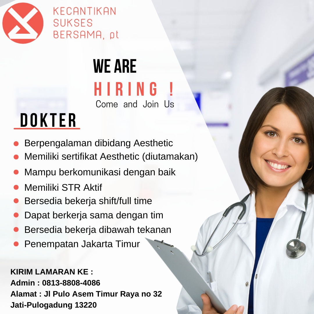 Lowongan pekerjaan di Aesthetic..
Yang mau boleh banget di apply! Cmww