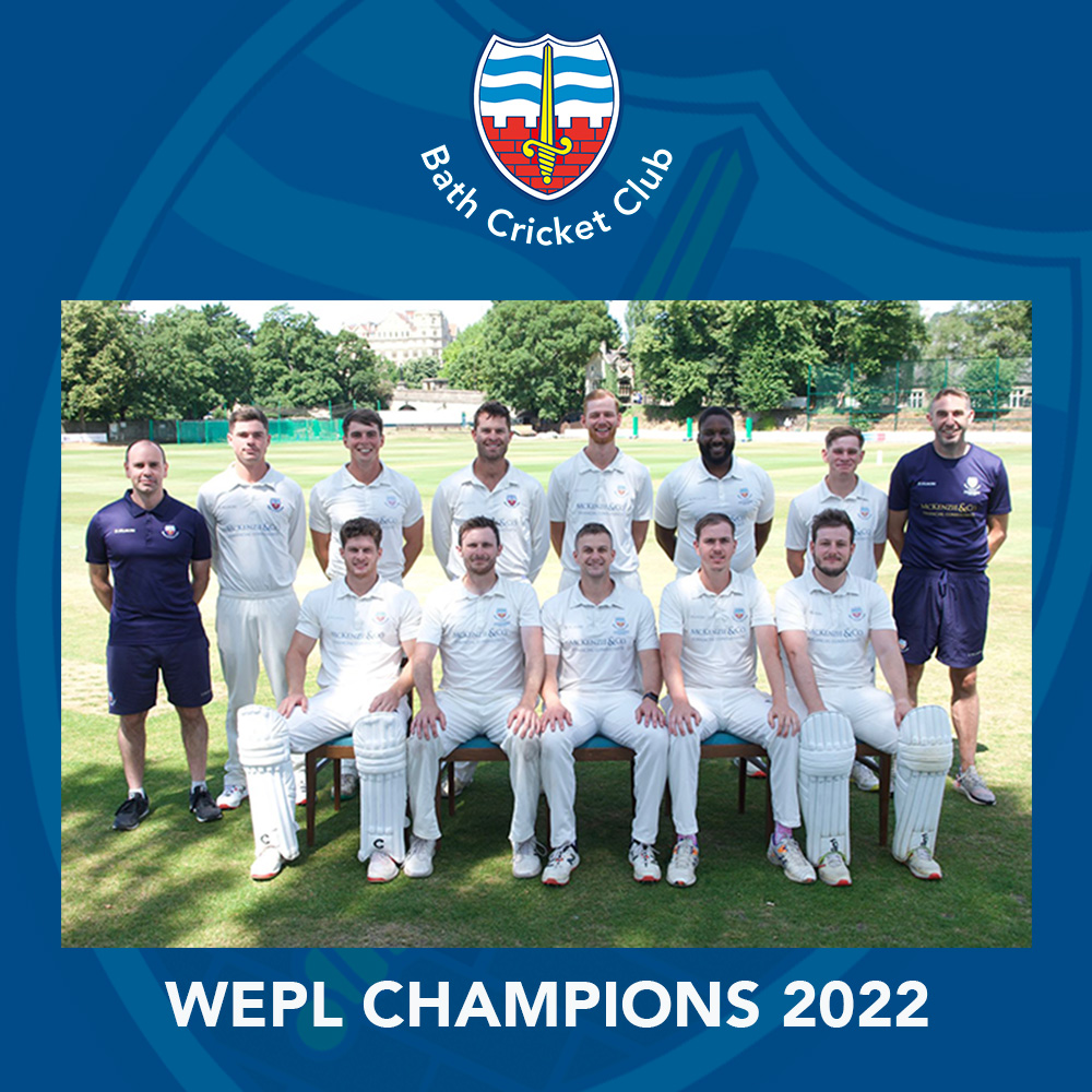 Congratulations to our 1st XI who sealed the <a href="/WEPLCricket/">West of England Premier League</a> title with their 15th win from 15 completed matches. Two to go for a perfect record. Skipper <a href="/Tim_Rouse/">Tim Rouse</a> in his first season. #bath #cricket #champions