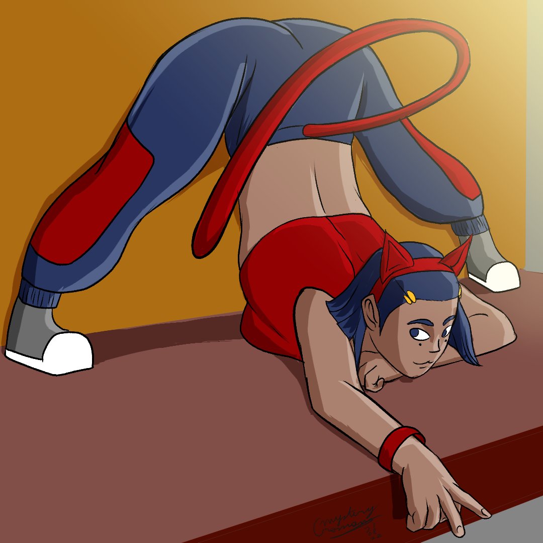 FranHuuAnimador's tweet photo. si bien llego un años tarde mas o menos, mi OC por fin esta lista para estos challenge, Raka en #jackochallenge #jackpose #originalcharacter #digitalart #catgirls #CLIPSTUDIOPAINT https://t.co/aGtdrYToM1