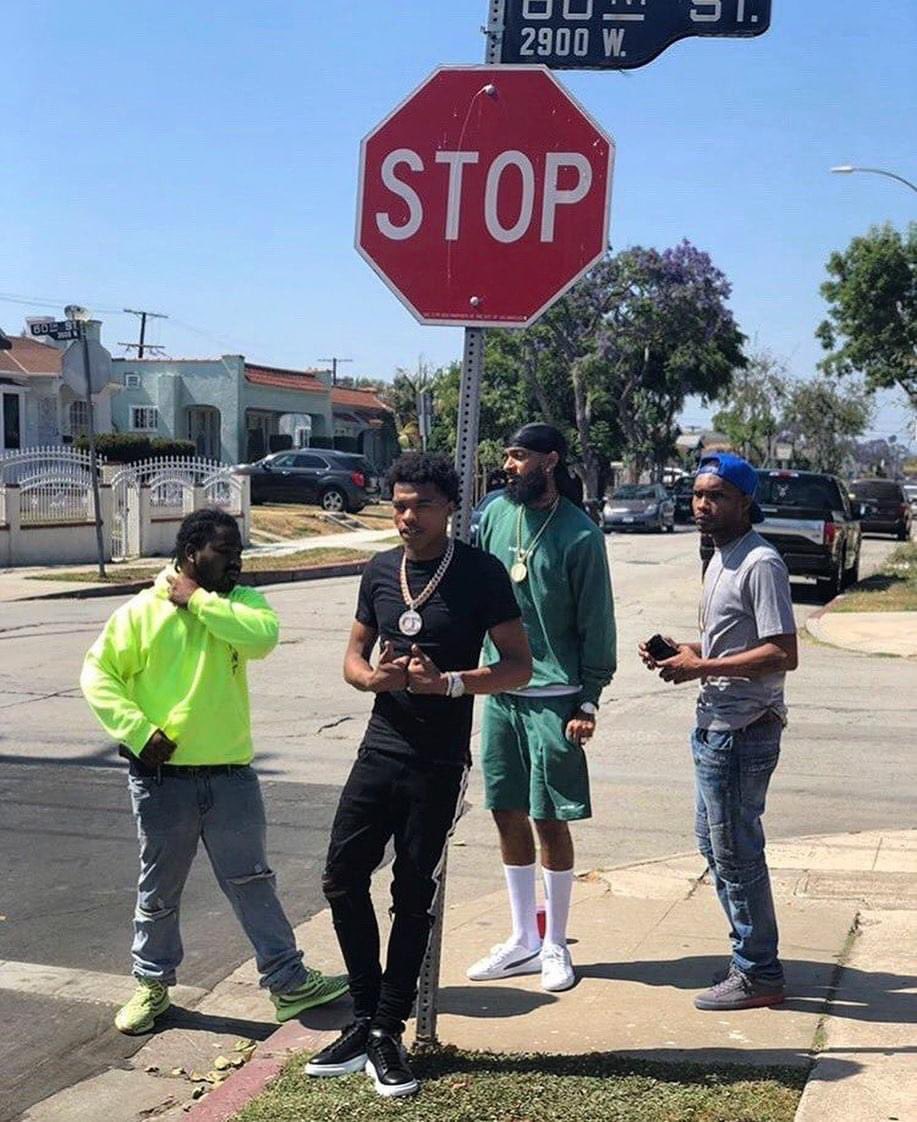 Lil Baby and Nipsey Hussle posted up on 60th street Happy Birthday Nipsey Hussle    