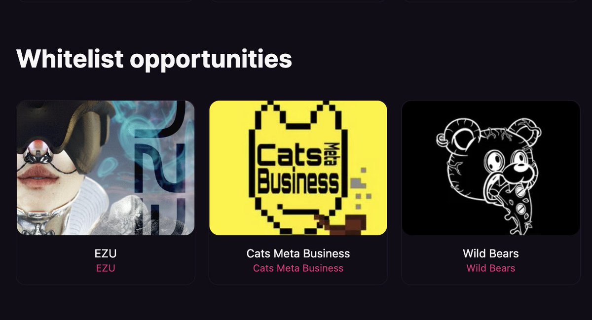 Wen whitelist? 👀

Our NEW feature allows you to easily enter and keep track of whitelist opportunities, all in one place! 🪄
