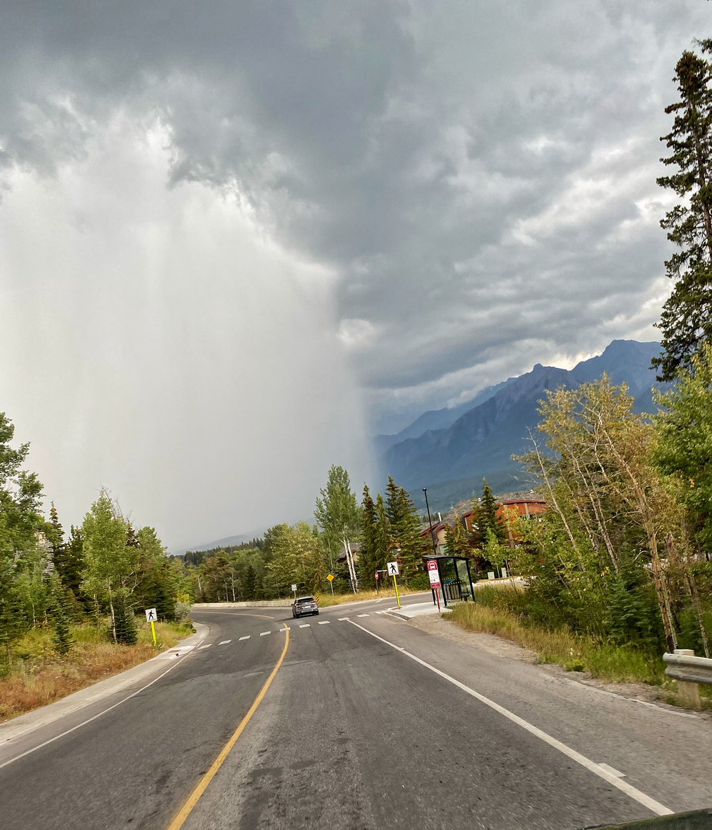 Bit of rain. #canmore. Looking west. 15:00hrs. #abstorm #shareyourweather
