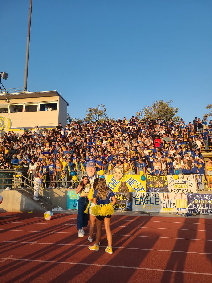 We're all super excited to be back at work and bringing spirit onto the campus! 💙💛🦅 <a href="/SanPasqualHS/">San Pasqual High</a>