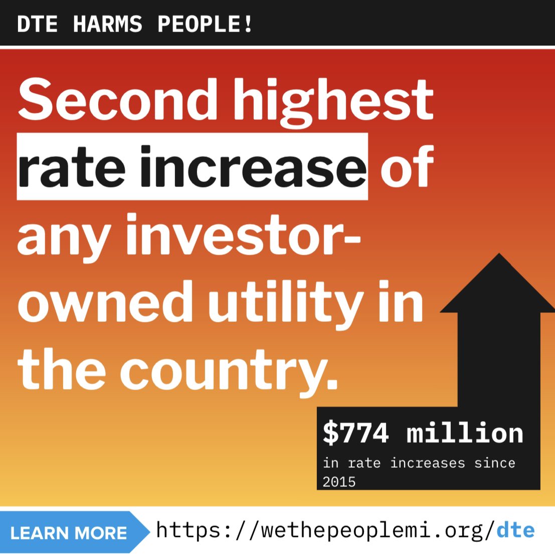 alexbhill's tweet photo. The additional $388M would bring @DTE_Energy’s rate increases to a total $1.2B carried by consumers and paid out to shareholders and executives https://t.co/b4n74ELwHu #workformedte #nomoreratehikes https://t.co/4osj1S6lbj