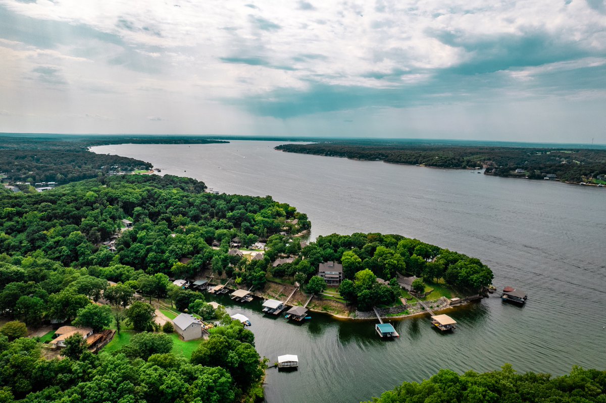 Drone shot of Grand Lake 8.20.22