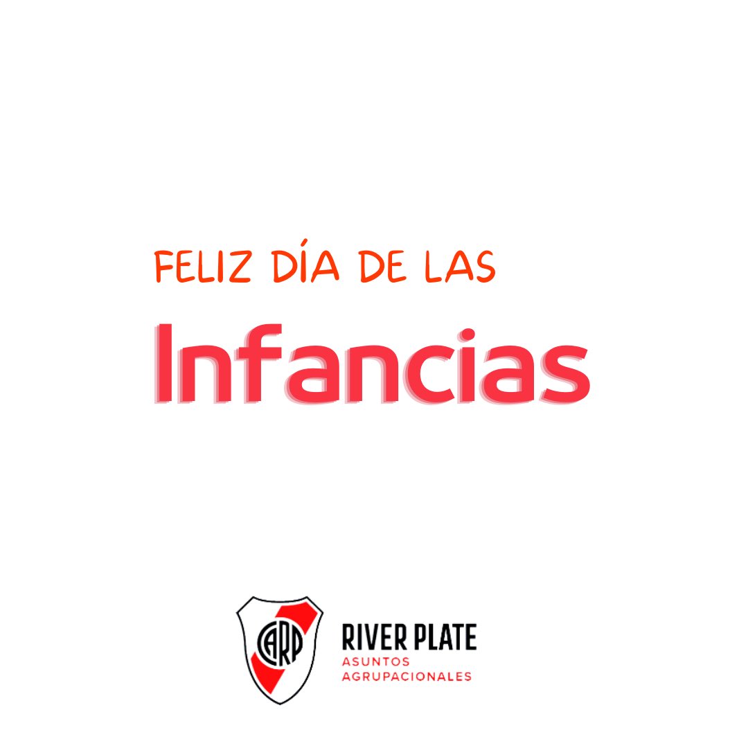 agrupcarp's tweet photo. ¡Feliz día de las infancias!
.
.
.
#riverplate #díadelasinfancias #díadelaniñez #agrupcarp https://t.co/ycg6NWDFY5