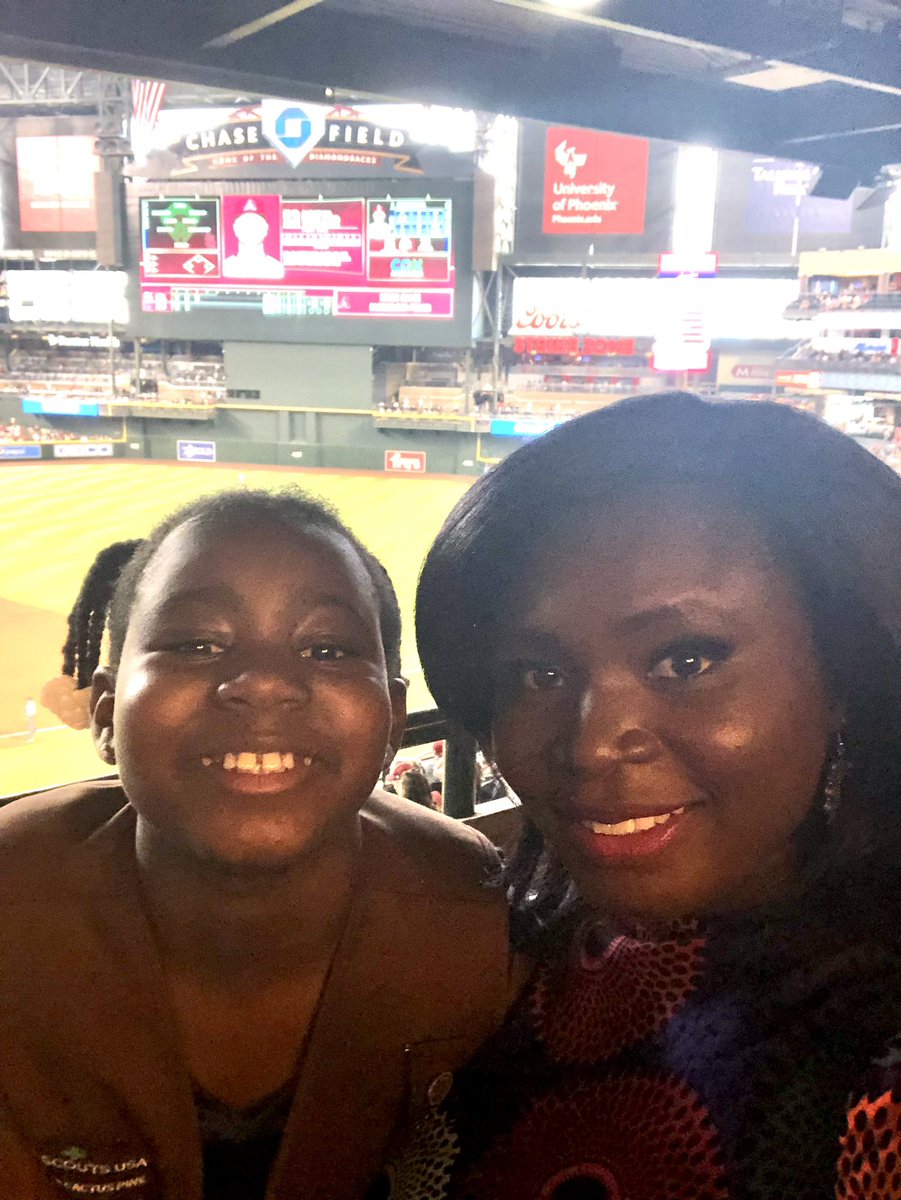 #DBACKS Me and my little Girls Scout at the Diamondbacks game at Chase Field stadium #baseball