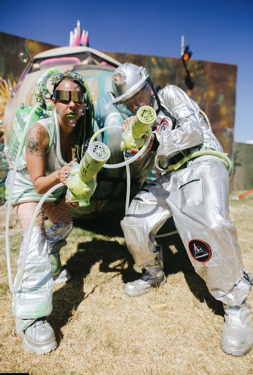 TerminatrixBorg's tweet image. Performing at area 404 @BoomtownFair for the mechanical menagerie 
#boomtown2022 #aliens #actors #cyberpunk #walkabout