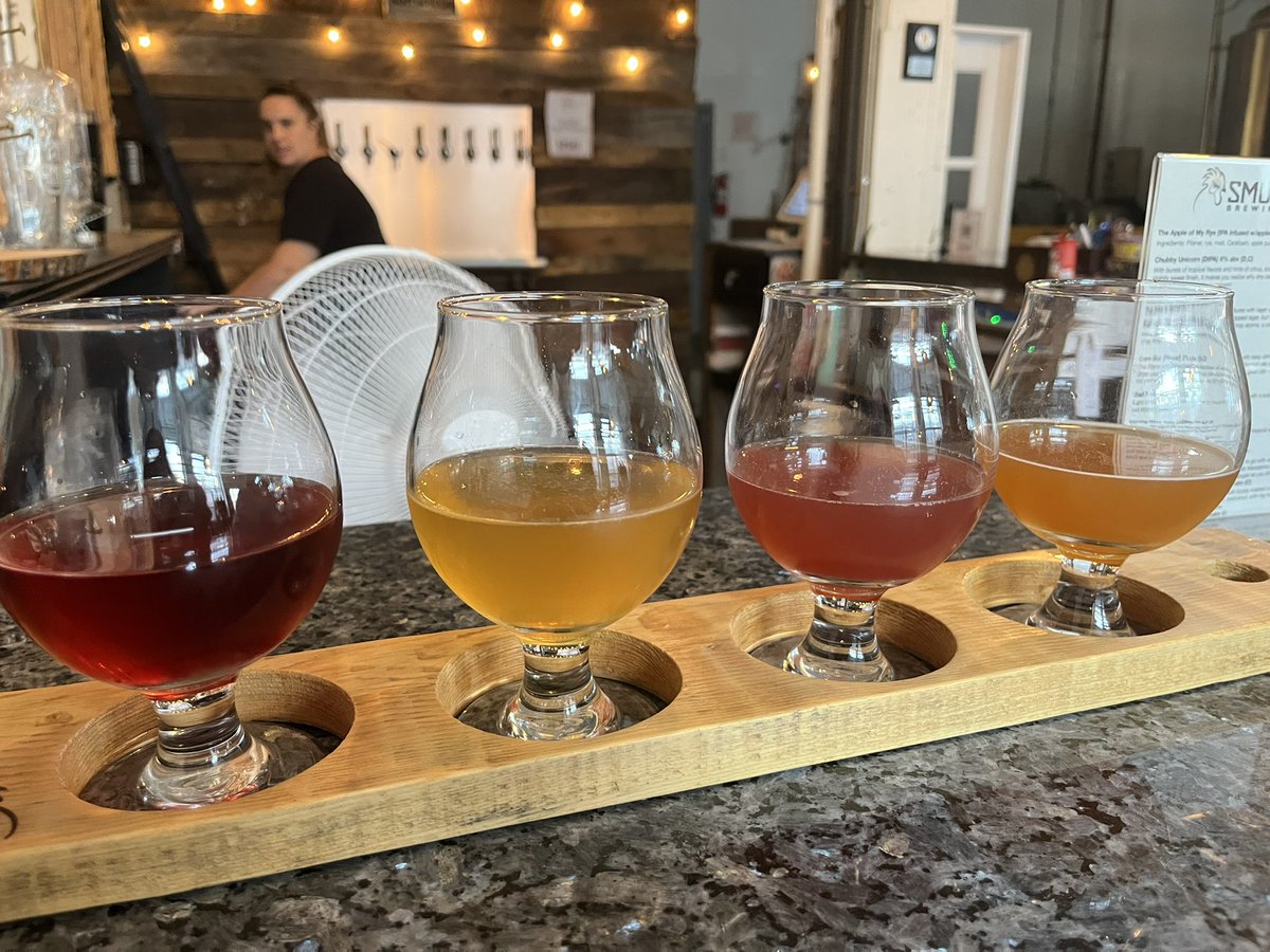 LifeByCompass's tweet photo. Tasting them all.  All. The. #Beer. @SmugBrewing https://t.co/9k02HbJHaP