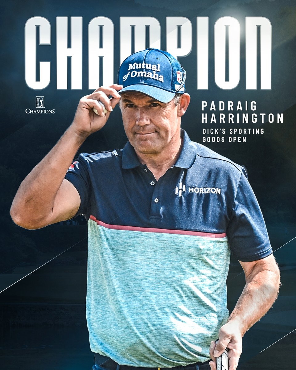 PGA TOUR Champions (@championstour) on Twitter photo An absolute masterclass ๐
<a href="/padraig_h/">Padraig Harrington</a> closes out a three-shot win <a href="/dicksopengolf/">DICKโS Open</a>.
It's his second win this season. An absolute masterclass ๐
<a href="/padraig_h/">Padraig Harrington</a> closes out a three-shot win <a href="/dicksopengolf/">DICKโS Open</a>.
It's his second win this season.
