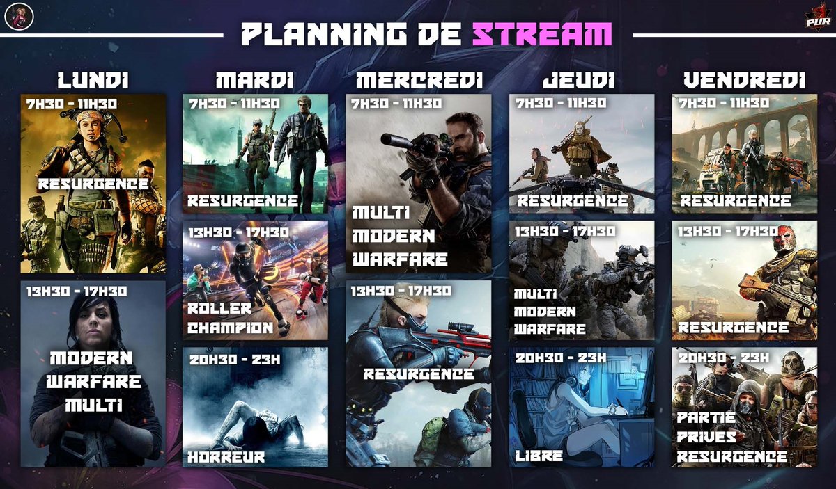 Et voilà le planning de cette semaine les Snakes 😍🤗🥰