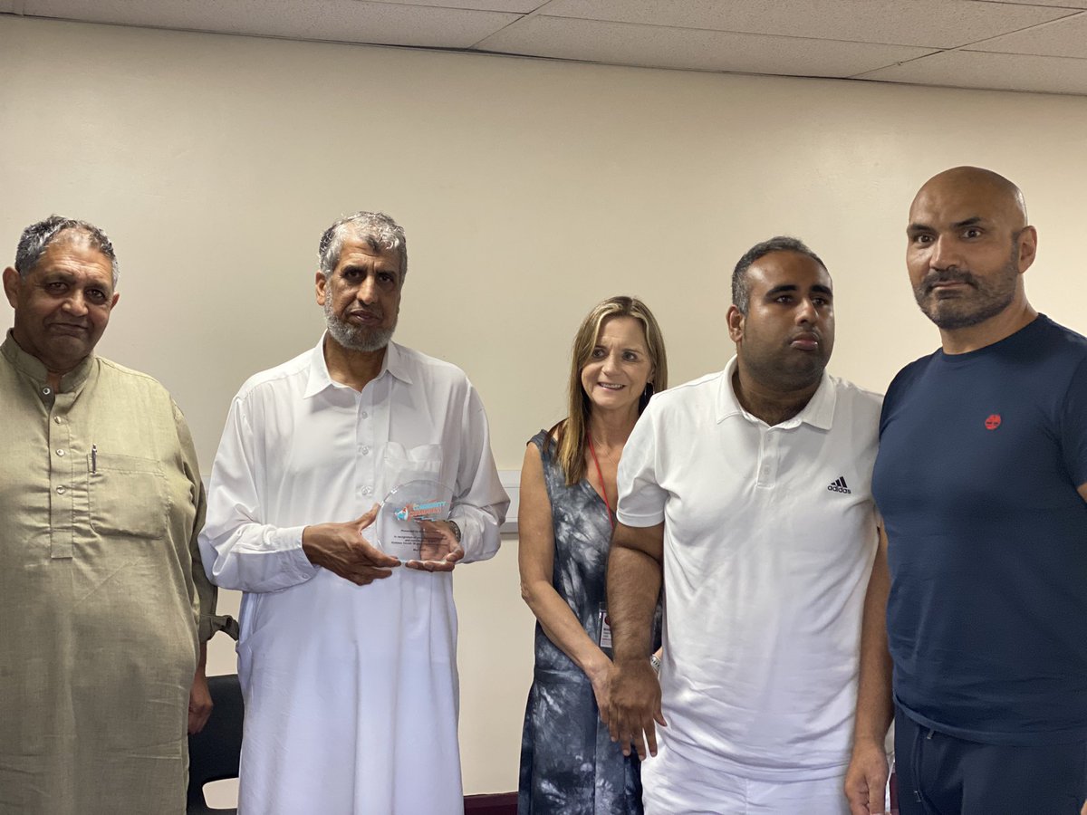T20_foundation's tweet photo. We have recently been awarded community champions and recognised for the work done across dewsbury west  by Bridget Hughes and Kirklees Third sector leaders for all the work setting up the COVID programs. https://t.co/gYbUiZRBUs
