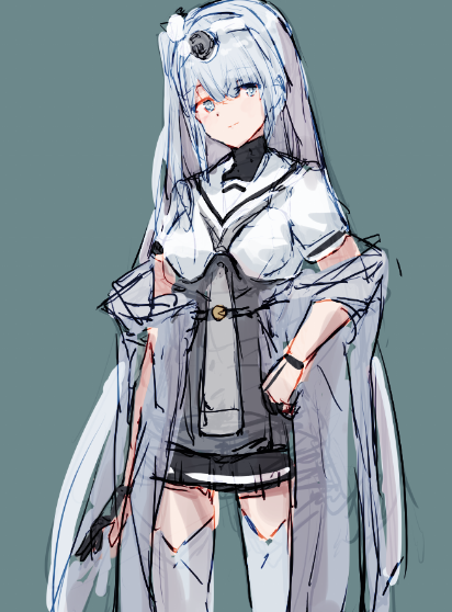 「おふゆさん服の面倒くささはともかくシルエットも作りやすくて描きやすそうなものなん」|トオダアルカ@艦隊名古屋G-01のイラスト