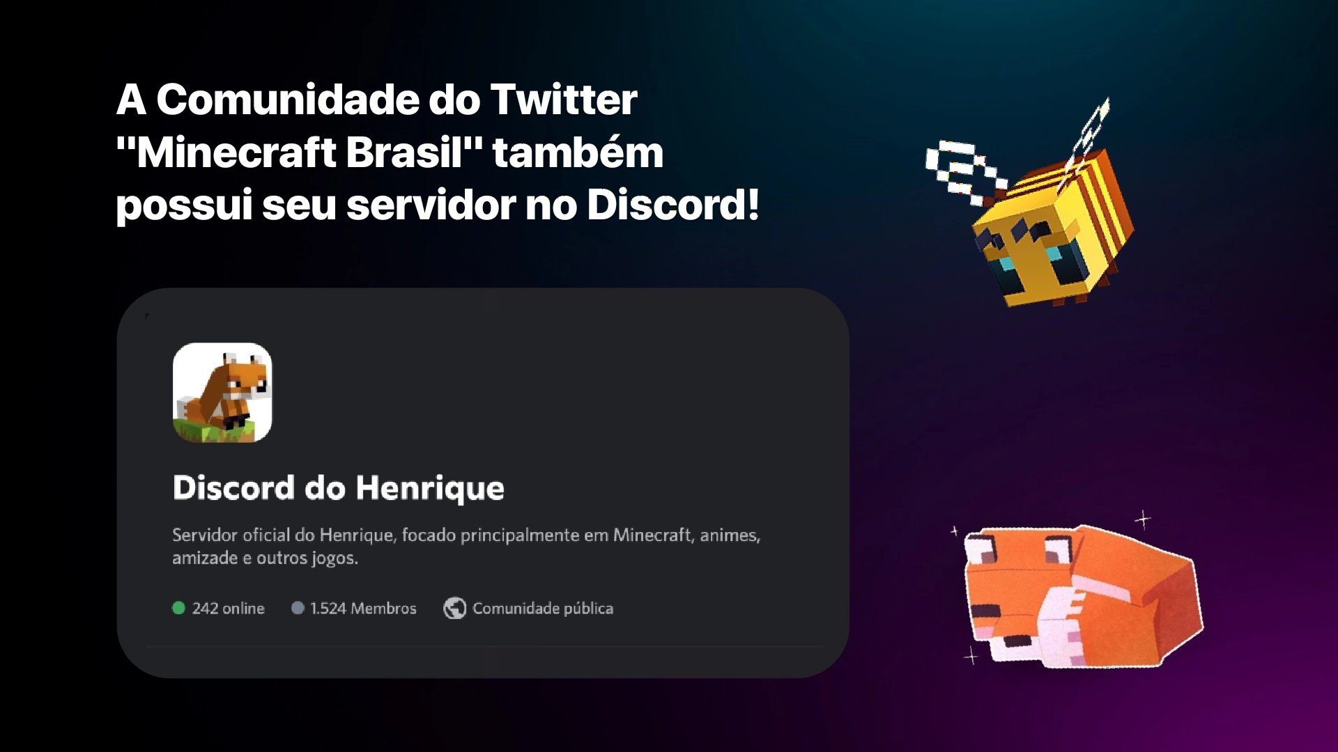 Comunidade de Minecraft on X: caso queiram entrar no meu servidor