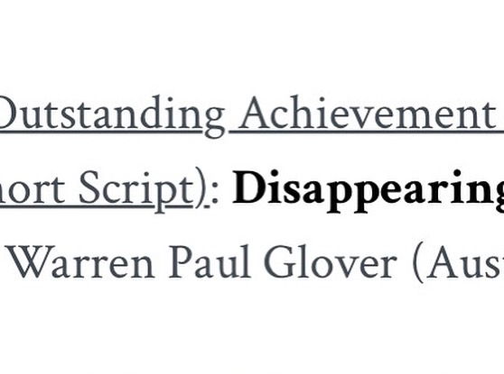WazMan01's tweet photo. And it’s a winner! A seventh accolade for ‘Disappearing Ally’ as it wins the Outstanding Achievement Award (Short Script) @IndieXFest 🎬🎥🏆 #screenplay #thriller #screenwriting #screenwriter #filmscript #i❤️film @filmfreeway #unproducedscreenplay #scriptforsale https://t.co/qfBg1JVtfT