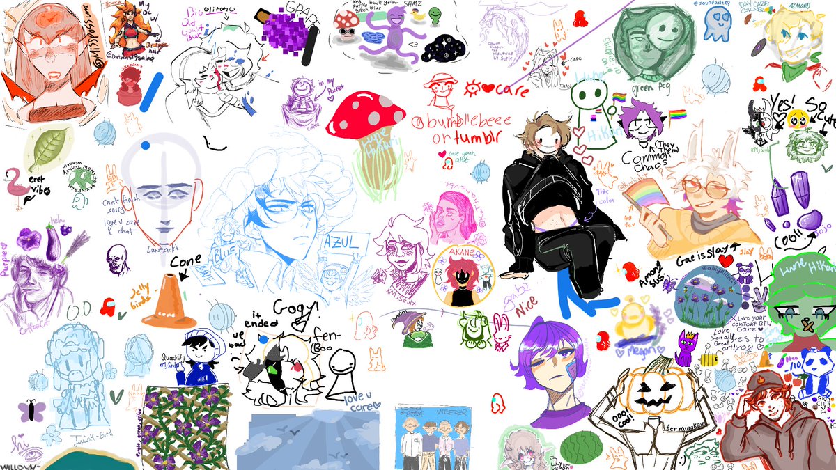 all the drawings from chat today!! thank you so much for drawing with me :D 