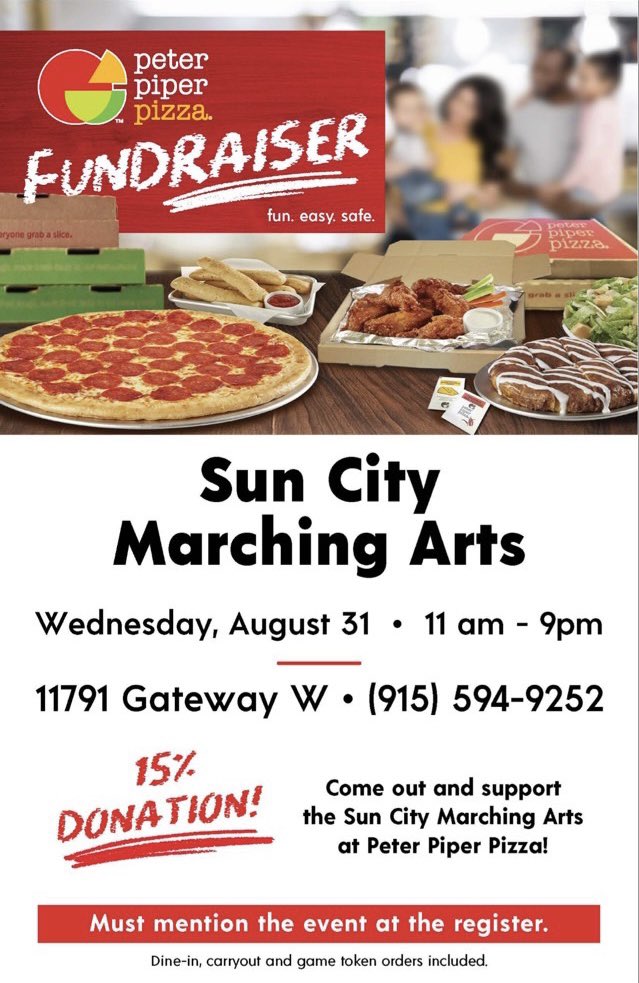SunCityIndoor's tweet photo. Join us for some pizza on the 31st from 11 am - 9pm! Make sure to mention the event when you are there! https://t.co/LQ50de67SJ