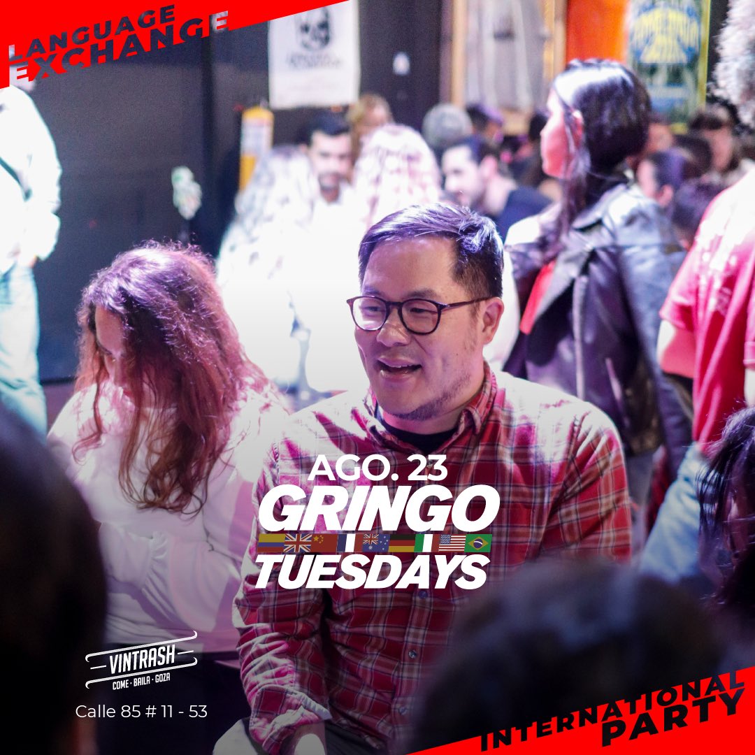 GringoTuesdays's tweet photo. En @GringoTuesdays tienes la oportunidad de conocer personas de otros países y apresenta de su cultura mientras practicas idiomas🔥🔥🔥

Ven a divertiré con tus amigos 😎

#bogota #medellin #airhockey #graffiti #gringotuesdays #intercambiodeidiomas #fiestainternacional https://t.co/UjuR2pckhb