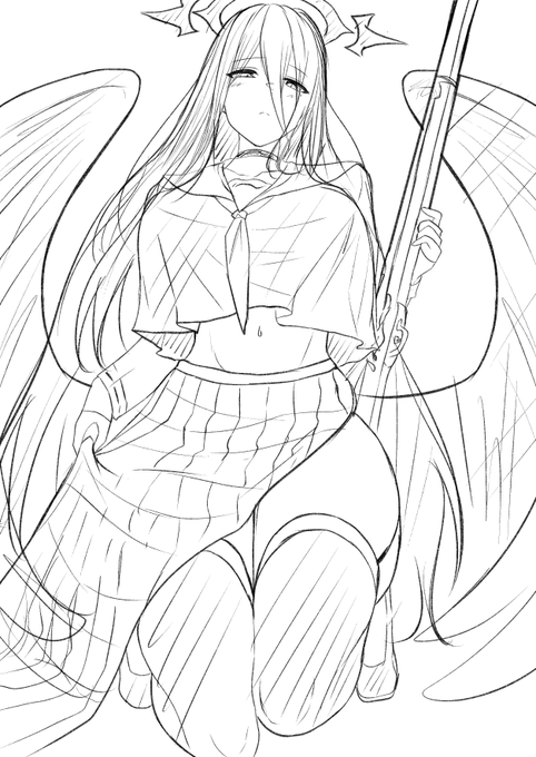 サークルカット描き直すかぁ～～～
→翼とかエグ過ぎてもうグロッキー 