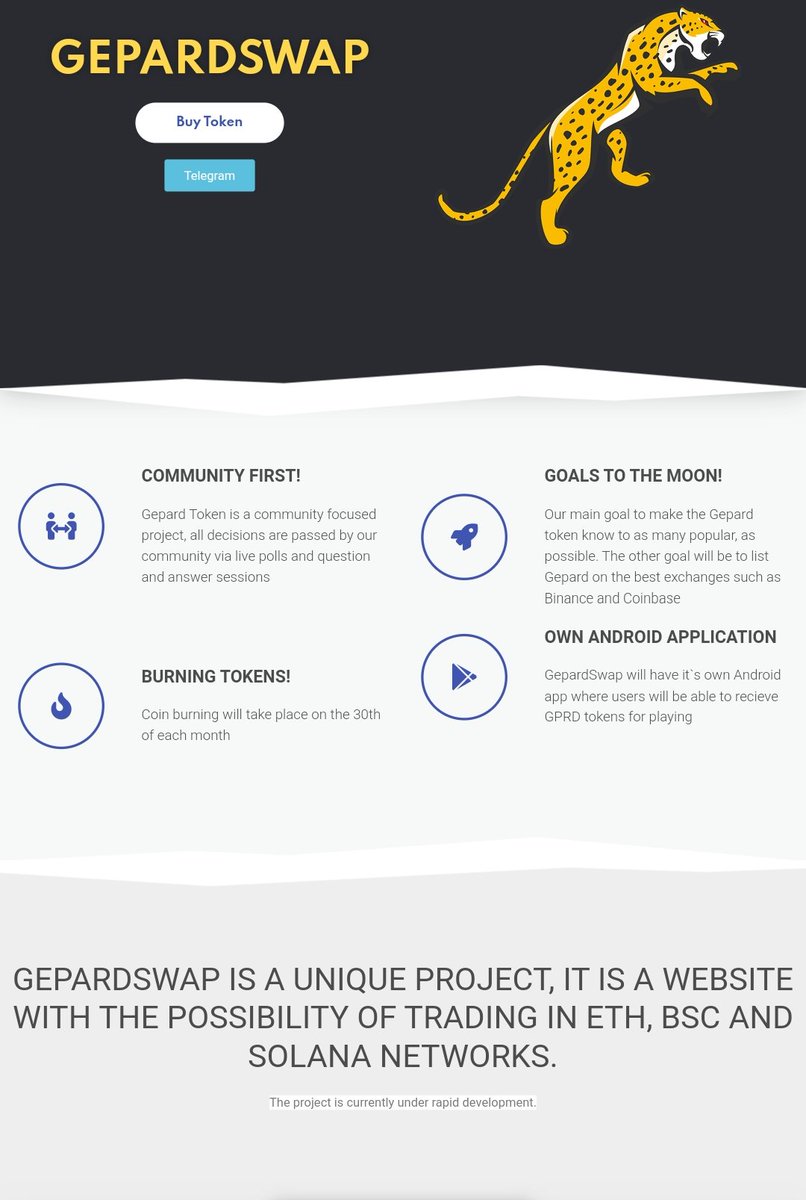 GepardSwap's tweet photo. Hello! 😃 We launched new version of ours site. Check it out!

https://t.co/iNnks0gbTO https://t.co/i9MhK05alA