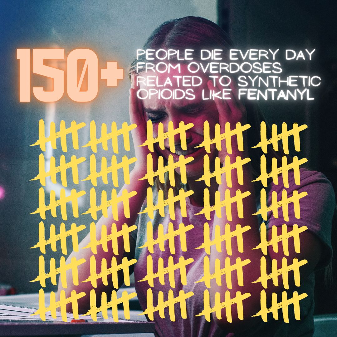 CCTHD4's tweet photo. Did you know that more than 150 people die every day from #overdoses related to synthetic opioids like illegally made #fentanyl?

#fentanylprevention #stopthestigma #opioidcrisis #overdoseawareness #ccthd https://t.co/GUh9cJS4h3