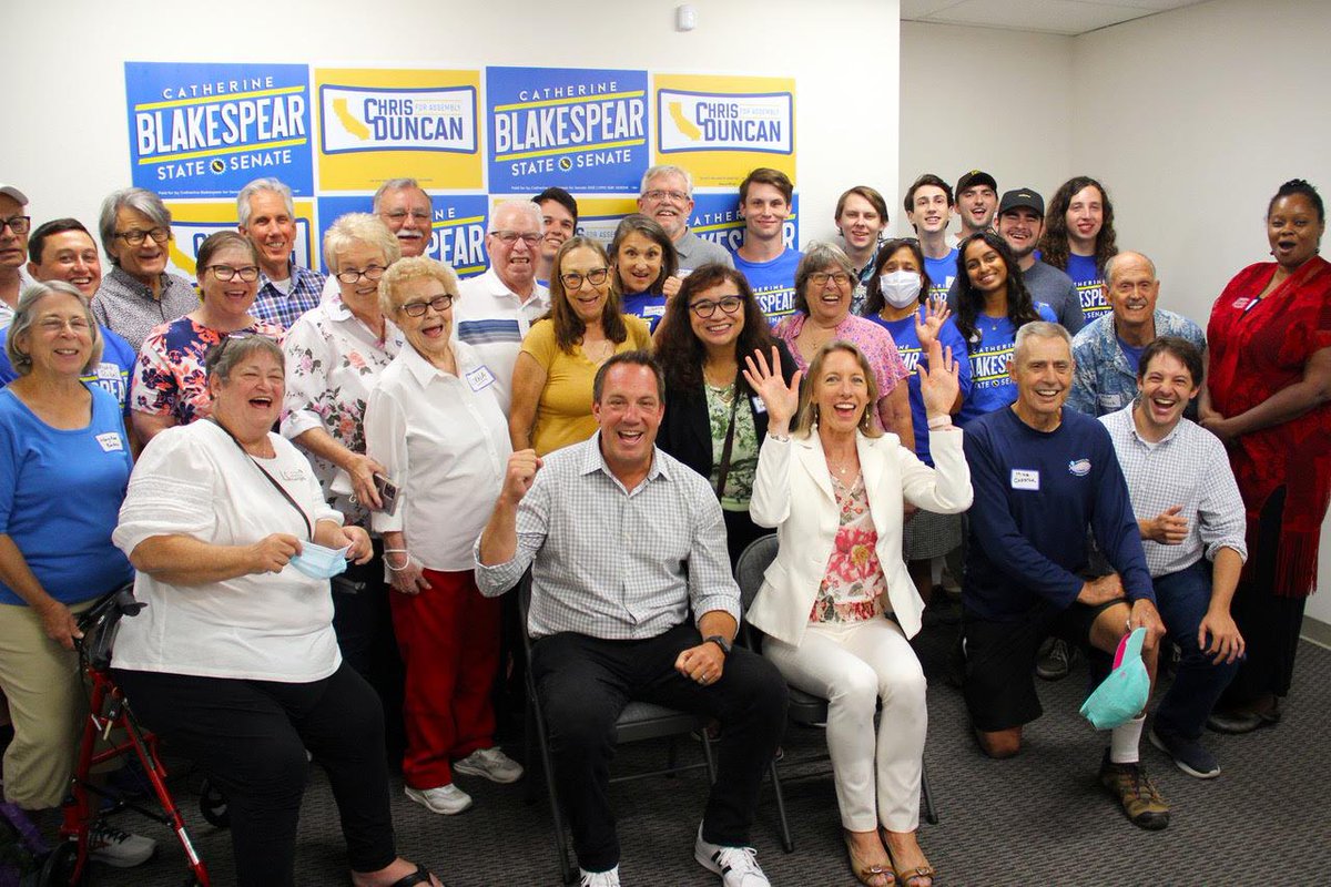 Cblakespear's tweet photo. Great turnout at the grand opening of our Oceanside campaign office with @ChrisDuncanCA! Thanks to Oceanside Mayor Esther Sanchez for rallying the troops! https://t.co/bpKpBPvgbo
