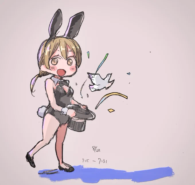 バニーの日とかみなさん覚えてて絵を準備してるのかしらねえ。久しぶりにお絵描き再開 