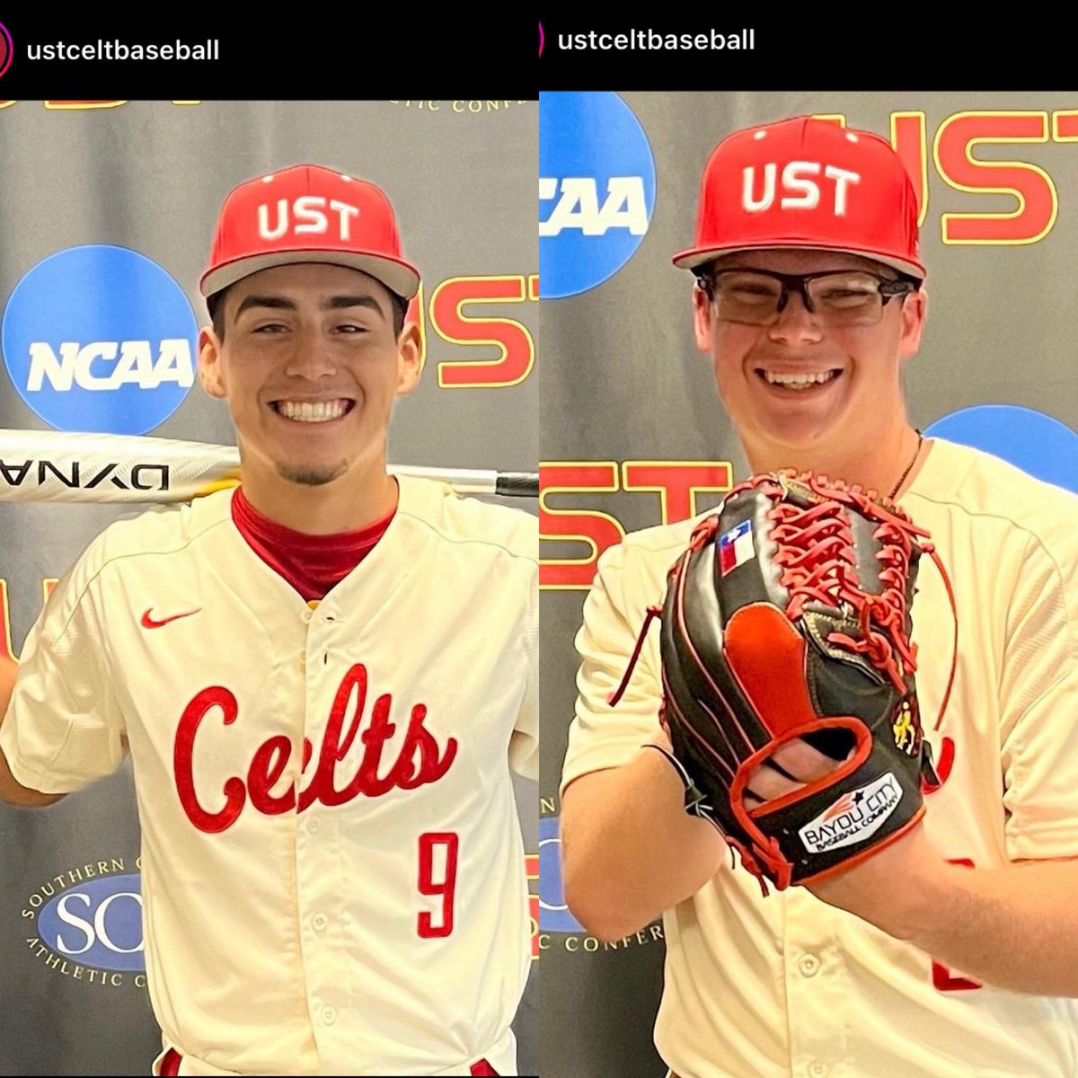 Media Day at <a href="/USTCeltsBSB/">UST Baseball</a> for these @C2_Baseball Alumni’s!!  Best of luck <a href="/BlakeMichalsky/">Blake Michalsky</a> and <a href="/MUribe_33/">Matthew Uribe</a>!!  Can’t wait to see you guys tear up the SCAC.  #C2Family