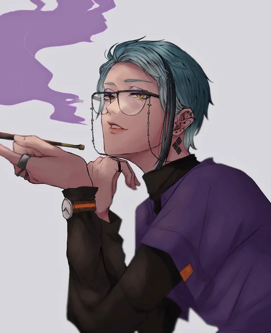 過去絵リメイクして並べてみた…!少しずつだけど成長してるかな?←2年前に描いたジェィドくん                昨日→ 