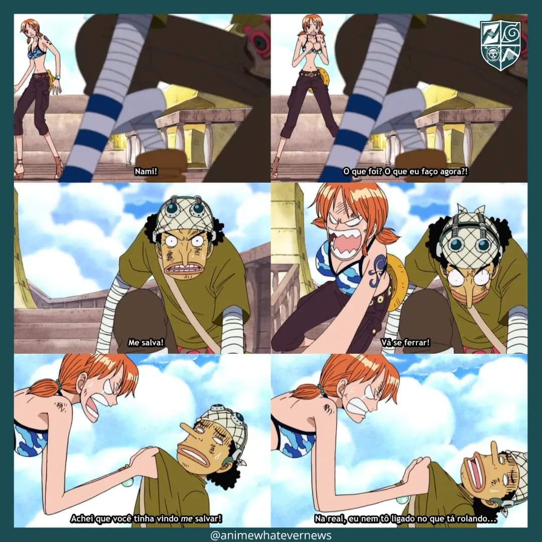 ChaosTotalZ's tweet photo. Expectativa: ser salva por alguém.
Realidade: esse alguém é o Usopp 😂
• One Piece, episódio 185 •
#animenews #animewhatever #animes #otakus #onepiece #usopp #nami #skypie #enel https://t.co/BQiyN9Hm9y