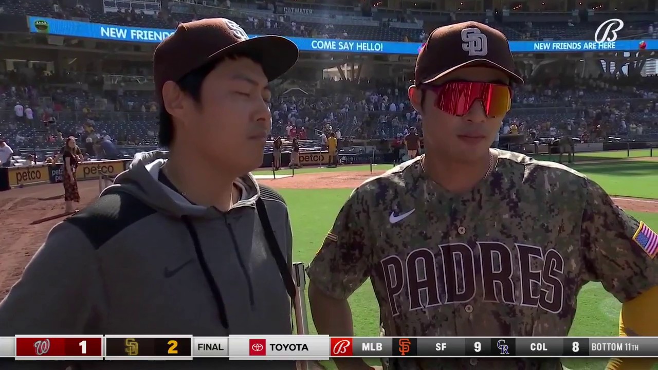 Bally Sports San Diego on X: Ha-Seong Kim joins @annieheilbrunn with his  interpreter to talk about his catch and more following the Padres W 🎙  @Padres