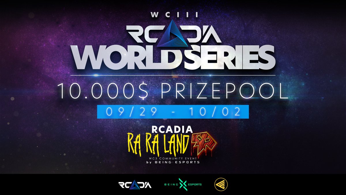 Back2Warcraft's tweet photo. The @rcadia_official World Series Lineup:

🇰🇷 LawLiet
🇰🇷 Sok
🇰🇷 Soin

🇷🇺 Happy
🇩🇪 XlorD
🇺🇦 Foggy
🇸🇮 Starbuck

🇺🇸 Hitman

+ 4 Players from the open bracket at #RARALAND, all of em competing for $10,000 from September 29 - October 2 https://t.co/SqdCu2p7sV