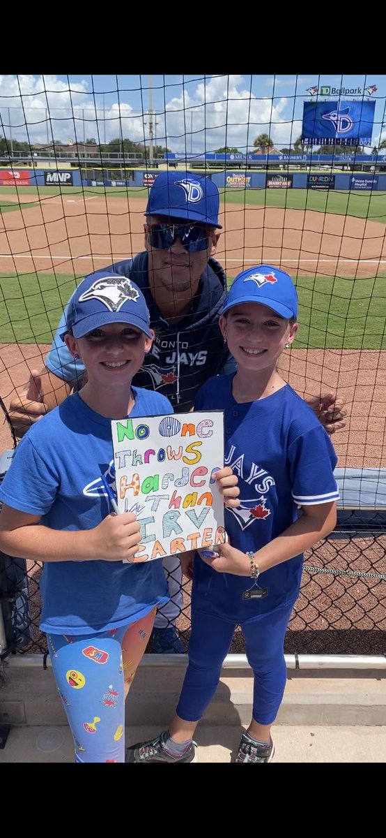 Like_Baseball_'s tweet photo. @Irvcarter42 Thanks for stopping by today.  My girls were super happy to meet you.  Best of luck the rest of the season. https://t.co/aHWjgkSSrP