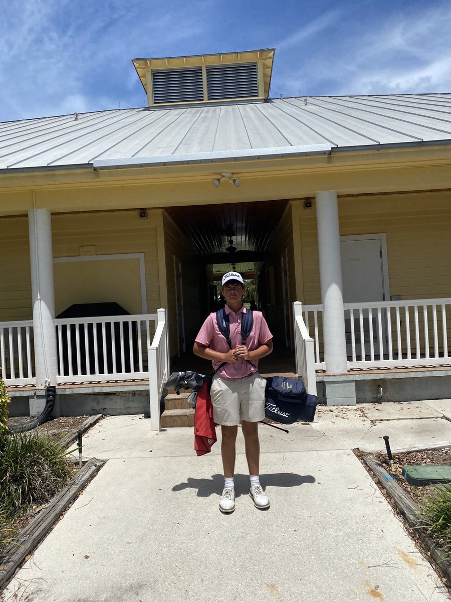RustyHamrick's tweet photo. Kyle Hamrick class of  ‘25 finished 11th in his 1st FJT Golf event this weekend in Vero Beach  shot 78/77.  ⁦@fsga⁩ https://t.co/uybYRifWRa
