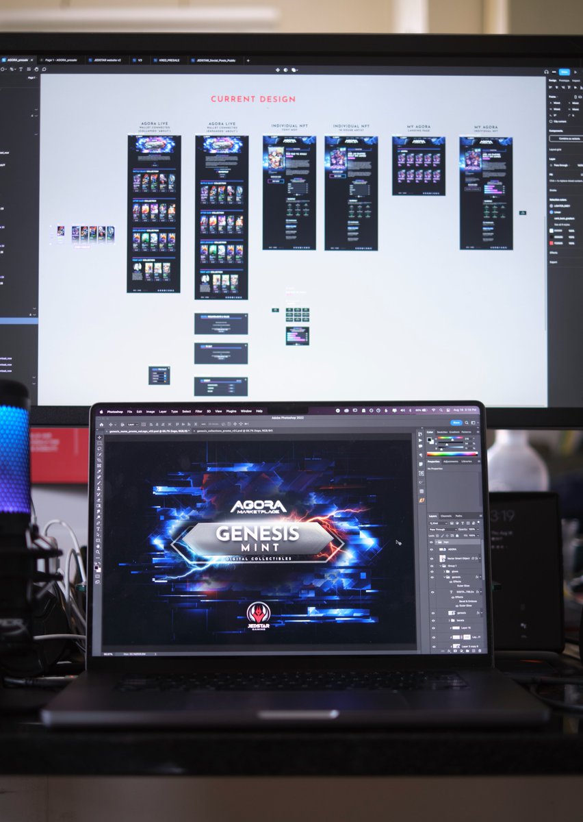 😎Sunday Sneak Peek 👀 
Some behind the scenes pics from our Amazing JEDSTAR Design Department! 
#nfts #nftcommunity #nftartist #digitalart #nftcollectors #nftmarketplace #digitalcollectables   #nftprojects #nftart  #artist #nftnews #nftdrop #genesismint #JEDSTAR #agora
