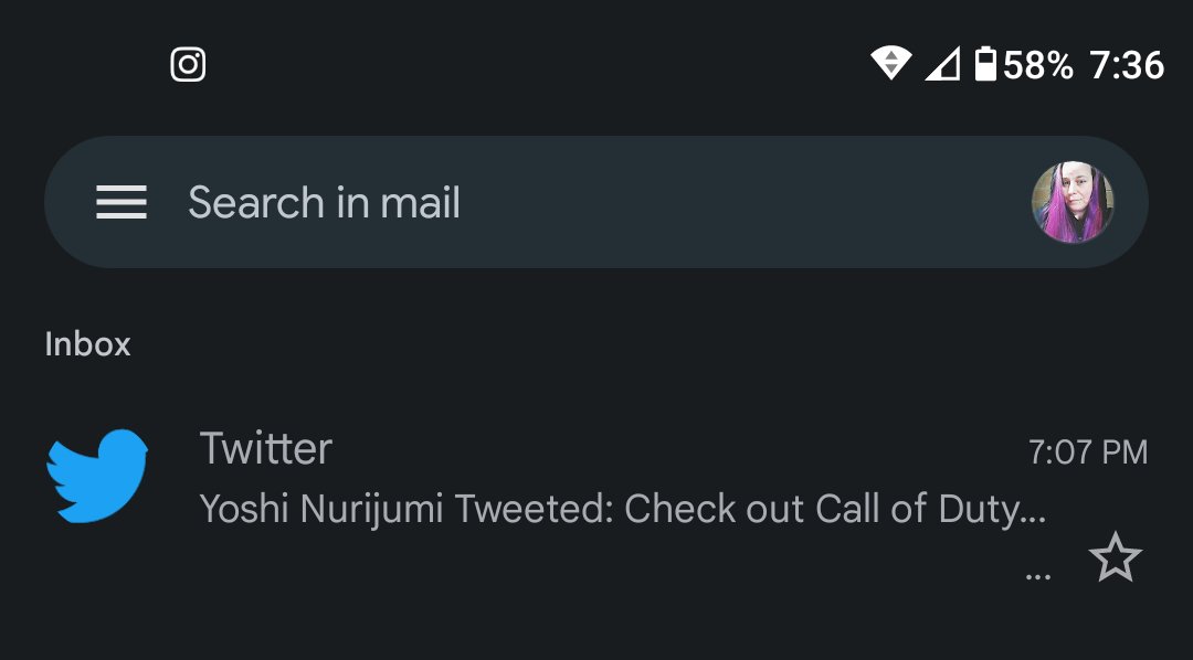 Kass1229's tweet photo. @YoshiNurijumi Twitter and gmail are drunk lol https://t.co/uI25piJX92