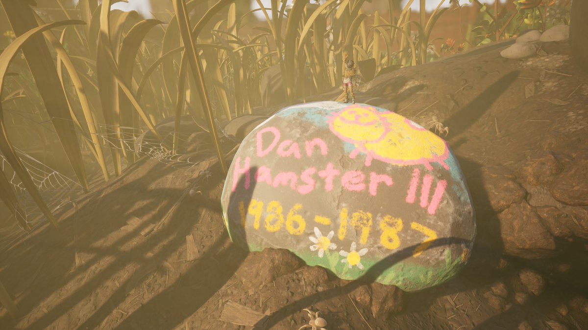 hooloovou's tweet photo. Waited a while to post this so players could find it on their own, but one of the greatest moments in my career and life was when the @GroundedTheGame team named a hamster with a tragic backstory after me. Will always be grateful I got to be even a small part of an amazing game. https://t.co/6EG1e10mBl