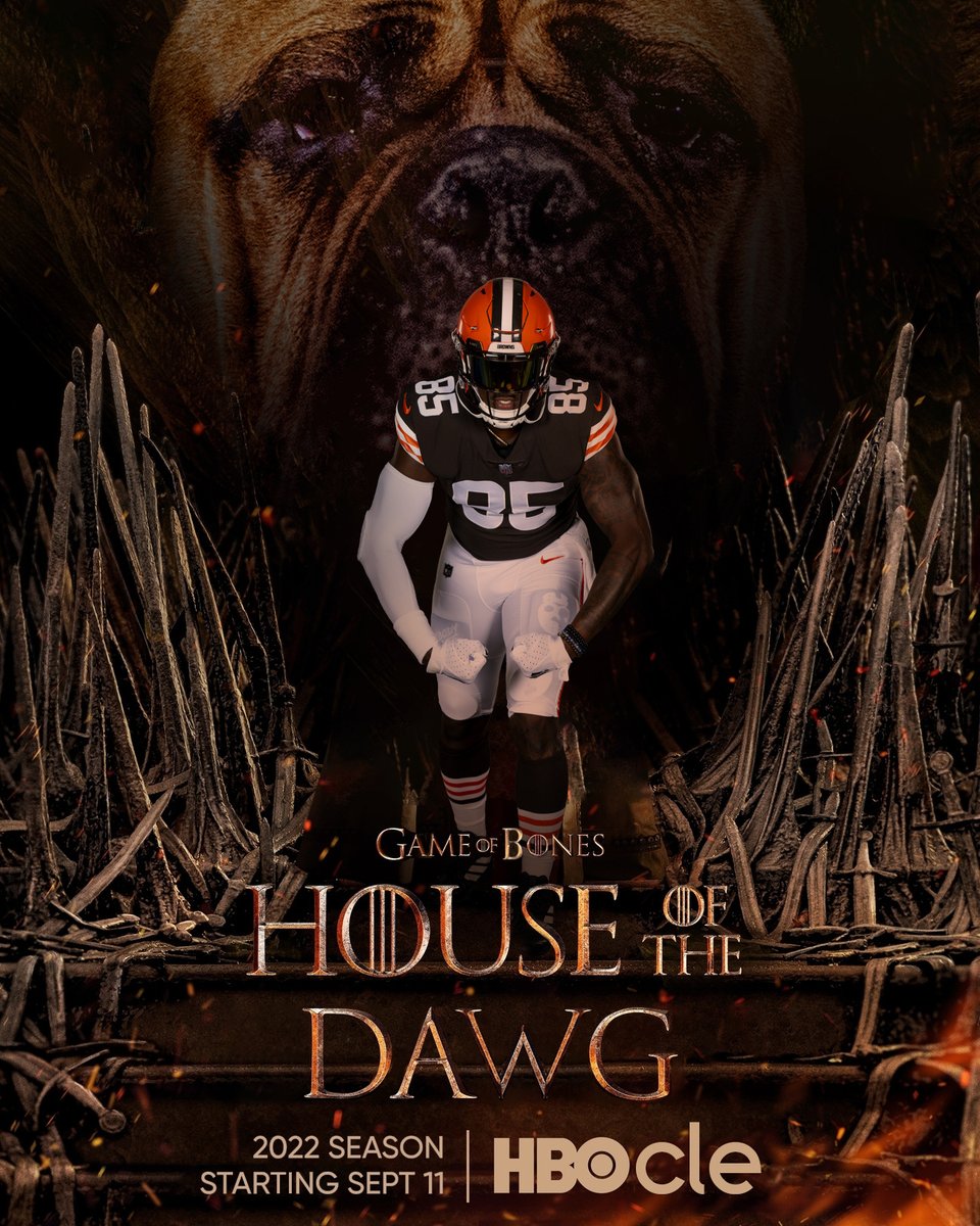 Browns's tweet image. 𝕿𝖍𝖊 𝕮𝖍𝖎𝖊𝖋 𝖎𝖓 𝖙𝖍𝖊 𝕹𝖔𝖗𝖙𝖍 ⚔️

Who's watching the premiere of #HouseoftheDragon tonight?

#Browns | #HOTD
