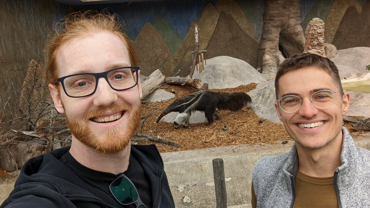 SignaturBio's tweet photo. Our founders @BioGoertz and @CelestindeWer taking a break from fundraising to explore the @sfzoo and hang out with a giant anteater! https://t.co/CA9pPIdF1I
