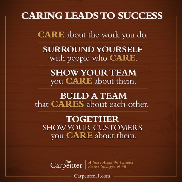 JonGordon11's tweet image. Caring is a success strategy!