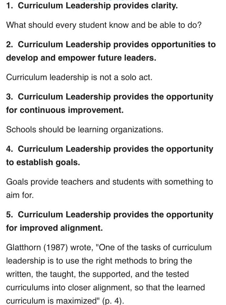 5 Reasons Why Schools Need Curriculum Leaders  
by Steven Weber #edchat