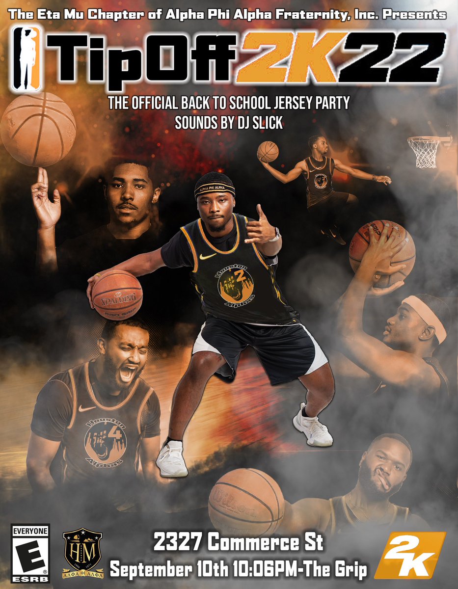 Houston Alphas Presents: 

Tip Off 2K22 ⛹🏽‍♂️
Back to School Jersey Party 

September 10th 
10:06 PM - The Grip🧊 

🚨PRESALE LINK LIVE IN BIO🚨

📸 - <a href="/MoDaw_/">Mo Media</a> 
#UH26 #UH25 #UH24 #UH23 #PVAMU #TXSU #SHSU #LU