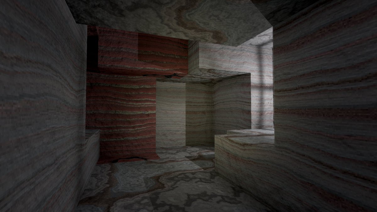 TheRealEloraam's tweet photo. Working on the iron ores.  Two different kinds of banded iron formations, one rich in hematite, the other poor in materials.

And yes, the textures are both seamless and aperiodic. https://t.co/U1uJ3PZyrI