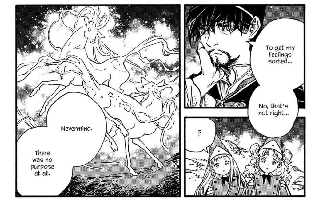 The thing I love about Witch Hat Atelier is that it's really about the meaning of creativity
If you substitute "magic" with "art" in the comic, it's really clear they are all struggling artists ahah
Especially Orugio, burnout king