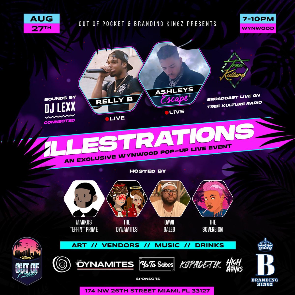 Let’s go #Miami join us on the 27th and Vibe with us. 

#OutOfPocket 
#TheHighMonks 💨
#TheDynamites 🧨