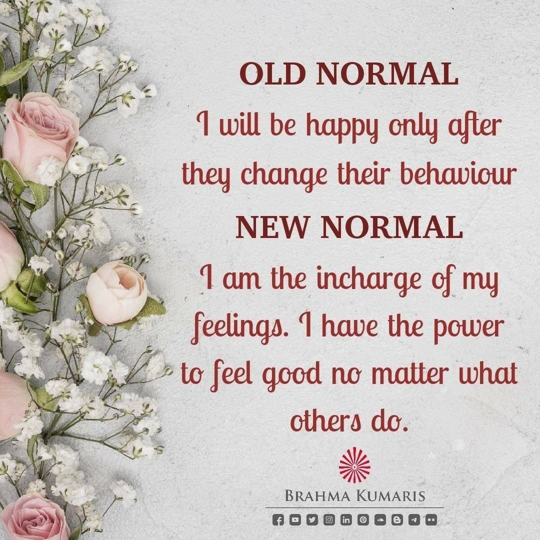 BrahmaKumaris's tweet photo. I am the master creator of my thoughts &amp; feelings. I  never wait for other people to change so that I can be happy. #brahmakumaris #thoughtfortheday #thought4day https://t.co/tJZfv3BSiV