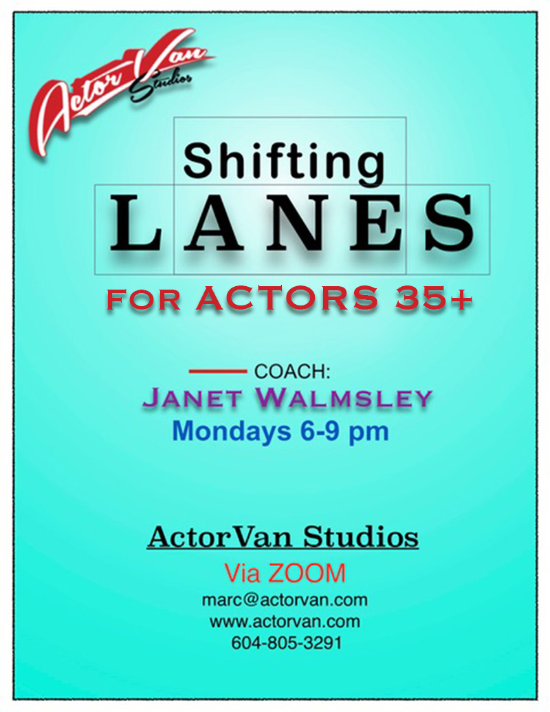 Shifting Lanes is back. Click link or Actor Van Studios website.  This course is for newcomers to acting, background actors to speaking roles and theatre actors to film &amp; TV. I started at a older age. Check out bio.actorvanstudios.com/.../shifting-l…