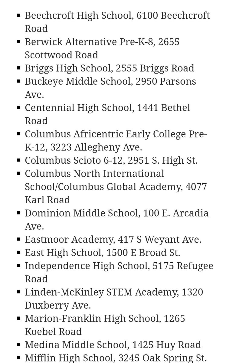 getpeople's tweet photo. Stop by and show your support to @ColumbusEA and Columbus teachers at any of these picketing locations.
#ColumbusStudentsDeserve 
#ColumbusTeachersDeserve
#ColumbusFamiliesDeserve https://t.co/oplAfj70mI